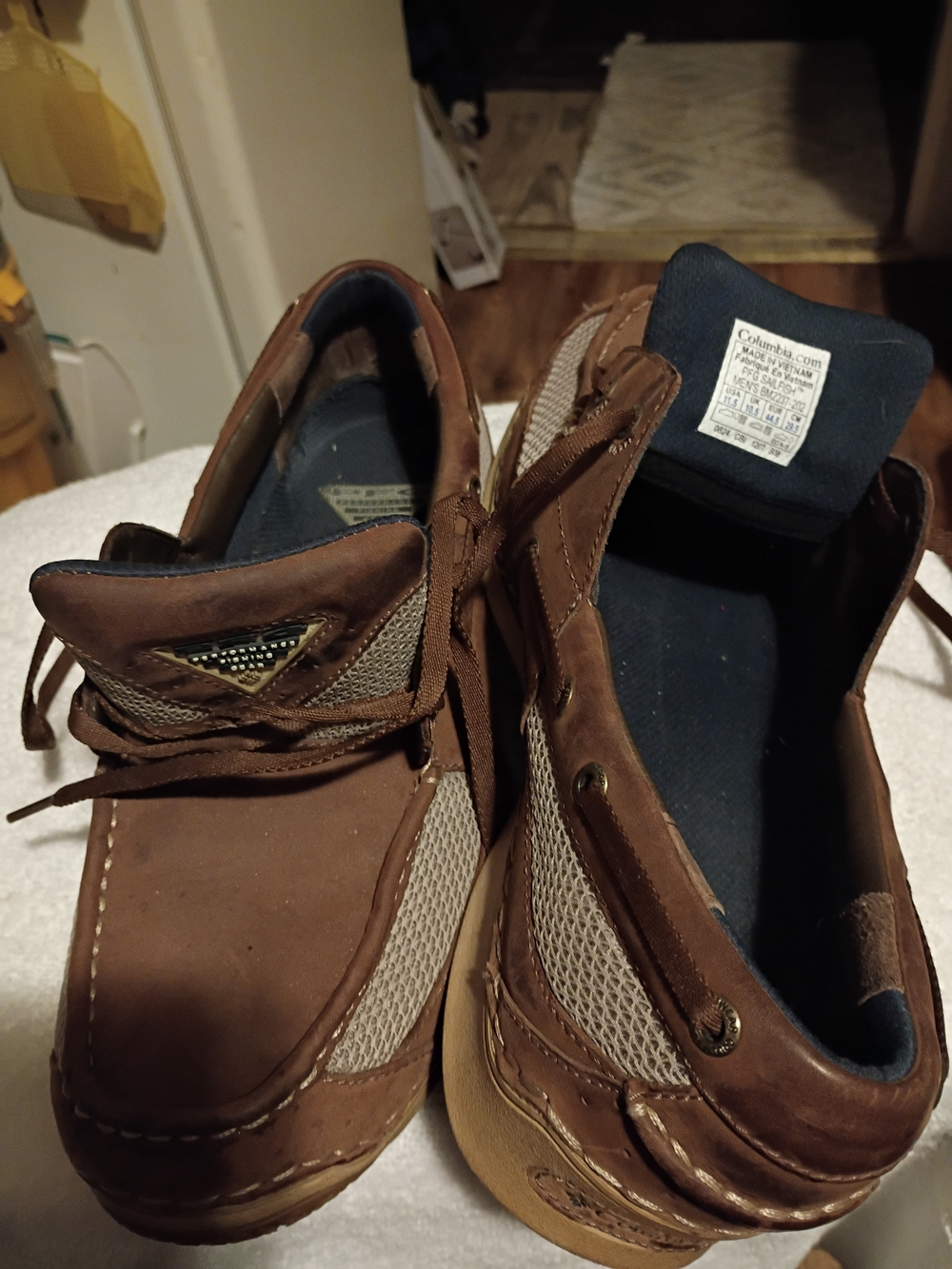 Columbia Men's Brown Leather Lace-Up Casual Shoes